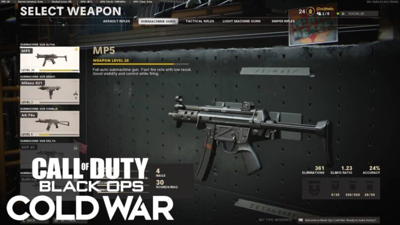 New COD Cold War patch mistakenly gives MP5 too much power, again